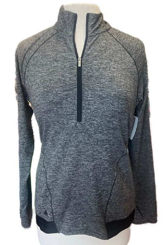 Savings Bonanza Women's Callaway Black Zip Golf Pullover with Gray Surge Size L