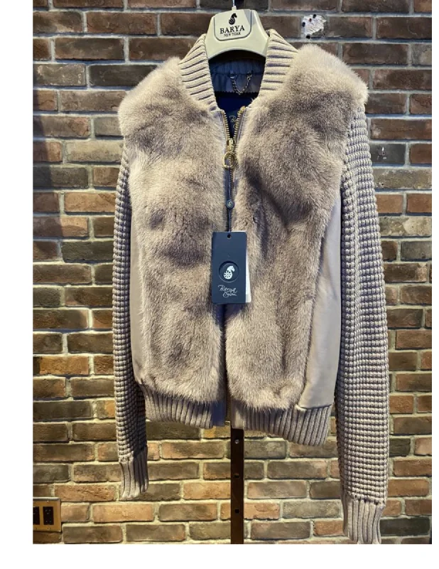 Deal Dash Ali's Mink Zip up Cardigan Sweater Jacket