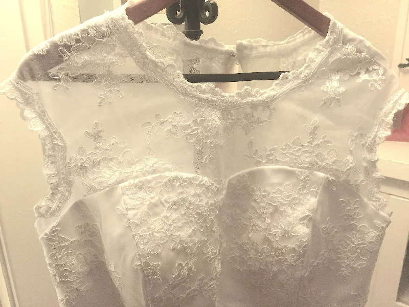 Lowest Price Other A-Line/Princess Scoop Neck Knee-Length Satin Lace