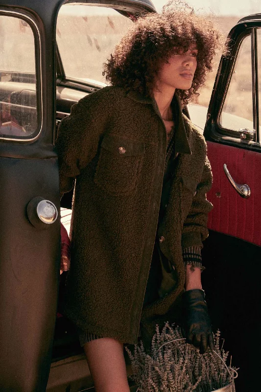 Buy Now Harvest Home Sherpa and Corduroy Shacket