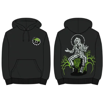 Price Reduction Beetlejuice Adult Unisex Black Front Back World Tour Hoodie