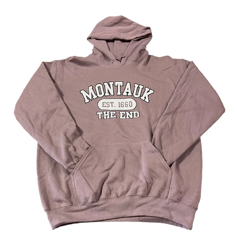 Friends and Family Sale Adult Montauk The End Est 1660 Screen Printed Hooded Pullover in Paragon Friends and Family Sale Adult Montauk The End Est 1660 Screen Printed Hooded Pullover in Paragon
