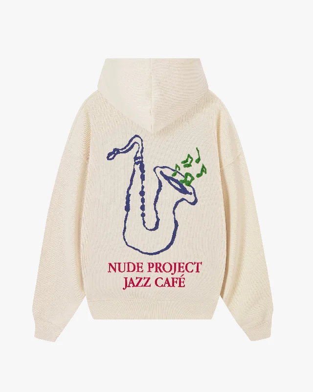 Crazy Deals JAZZ CAFÉ HOODIE MARSHMALLOW
