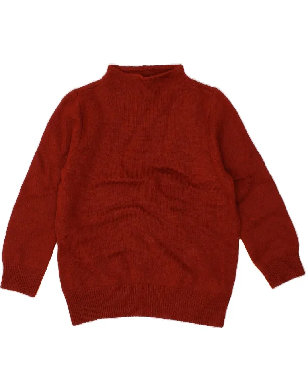 Buy More, Save More J. CREW Womens Turtle Neck Jumper Sweater UK 10 Small Red Merino Wool
