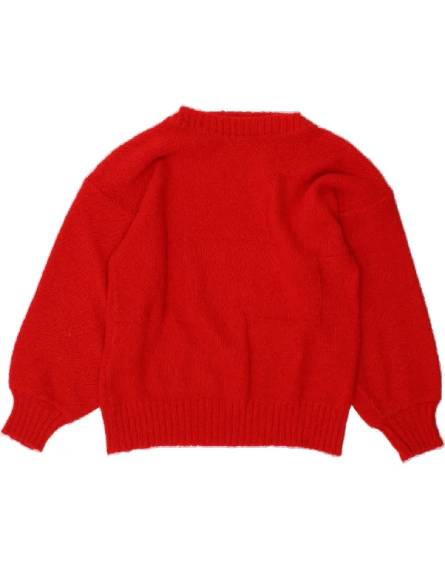 Reduced Prices VINTAGE Womens Boat Neck Jumper Sweater IT 42 Medium Red
