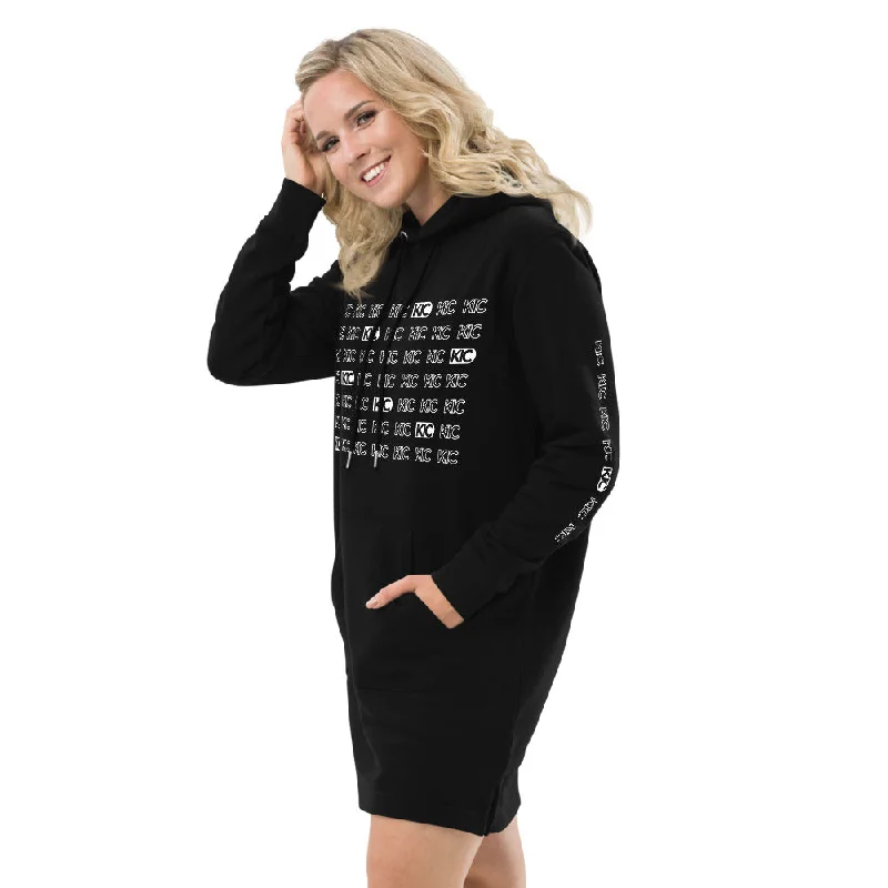 Price Drop KIC Organic Cotton Hoodie Dress with Echo Print
