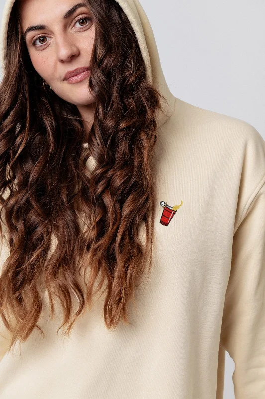 Buy More, Save More Beerpong Randtreffer | Bestickter Bio-Baumwoll Frauen Hoodie