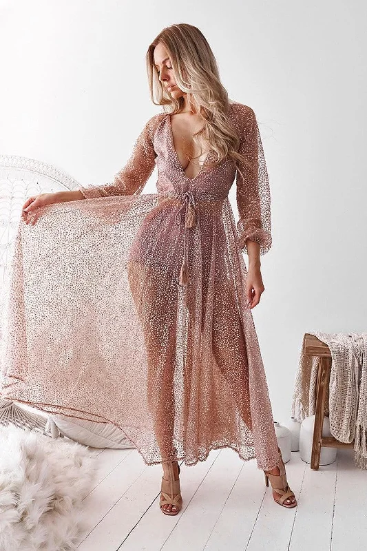 Must-Have Deals Lucky Star Glitter Gown - Rose Gold