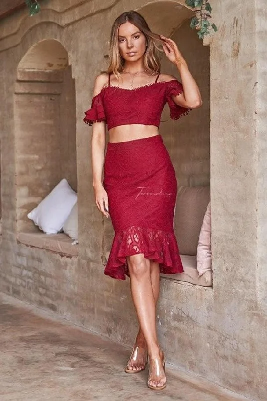 Year-End Clearance Janine Set - Red