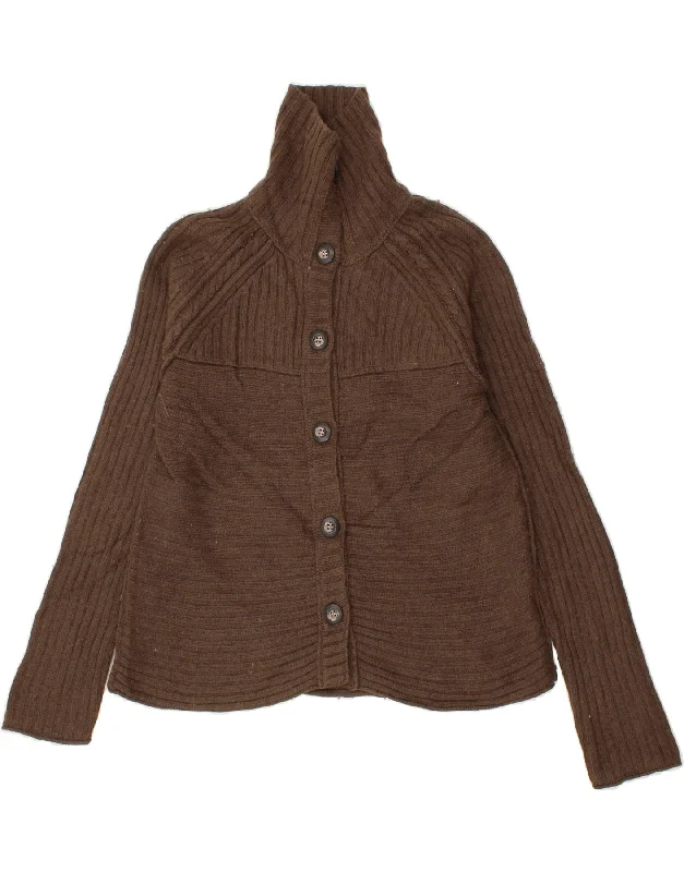 Savings Bonanza FAT FACE Womens Cardigan Sweater UK 12 Medium Brown Wool