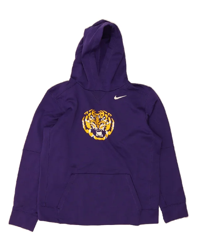 Deal Explosion NIKE Womens Dri Fit Graphic Hoodie Jumper UK 18 XL Purple Polyester
