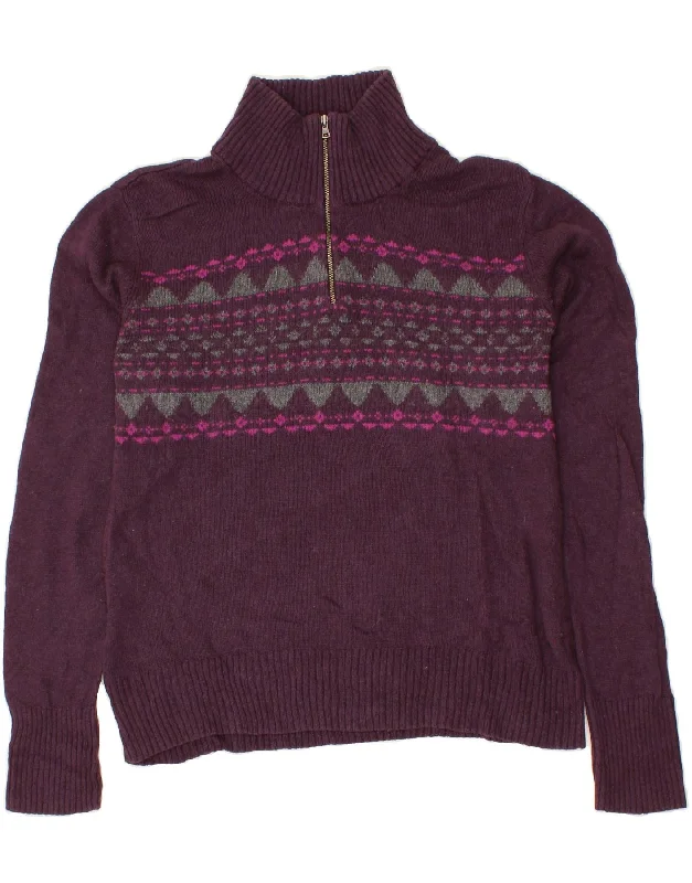 Price Rollback EDDIE BAUER Womens Zip Neck Jumper Sweater UK 16 Large Purple Fair Isle Price Rollback EDDIE BAUER Womens Zip Neck Jumper Sweater UK 16 Large Purple Fair Isle