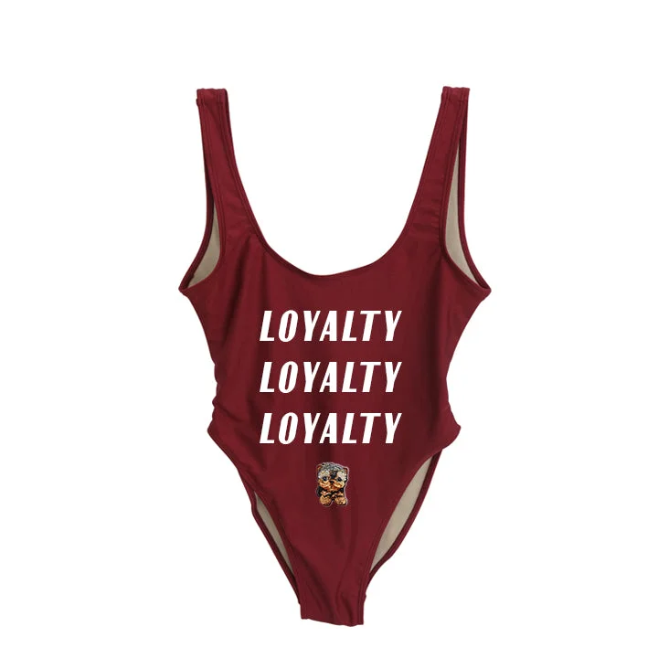 Deal of the Day LOYALTY LOYALTY LOYALTY [SWIMSUIT W/ YORKIE DOG PATCH]
