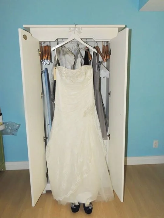 Time-Limited Offer David's Bridal No Train Strapless Lace Side Split A-line Gown/NTY