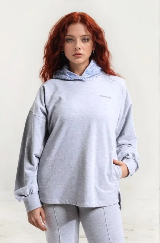 Deep Discounts Heather Gray Oversized Hoodie