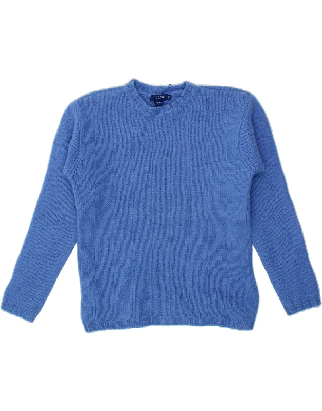 Daily Deals J. CREW Womens Crew Neck Jumper Sweater UK 10 Small Blue Wool