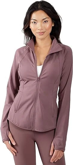 Weekend Special Yogalicious Purple Ultra Soft Lightweight Full Zip Yoga Jacket with Pockets Size L