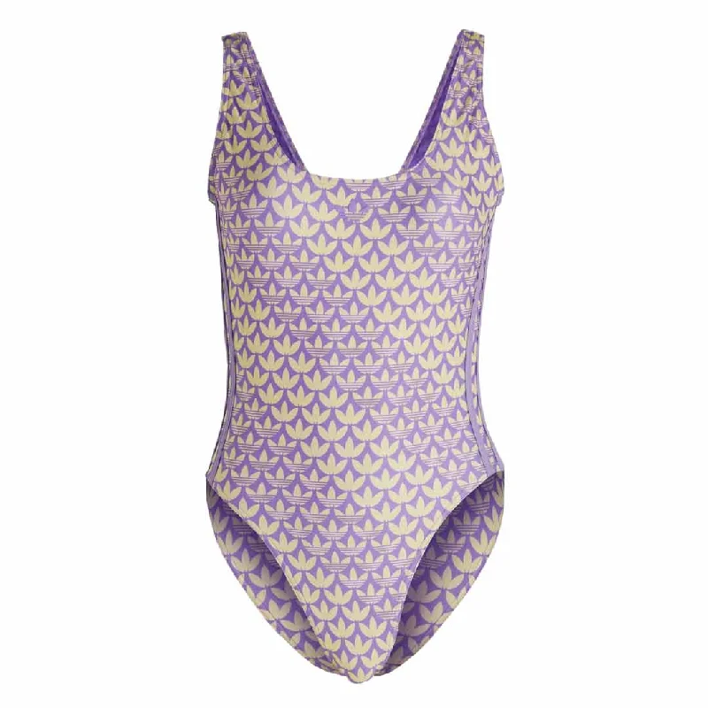 Limited Time Offer adidas - Women's Originals Monogram 3-Stripes Swimsuit (HZ4110)
