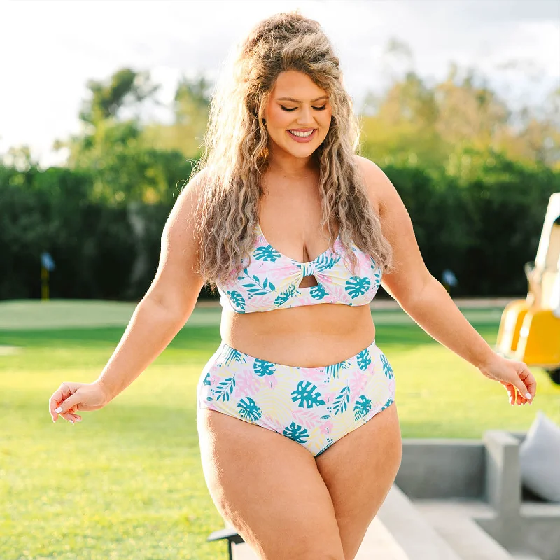 Great Bargains Dance Of The Palm Trees Swim Bottom, Pink Palm