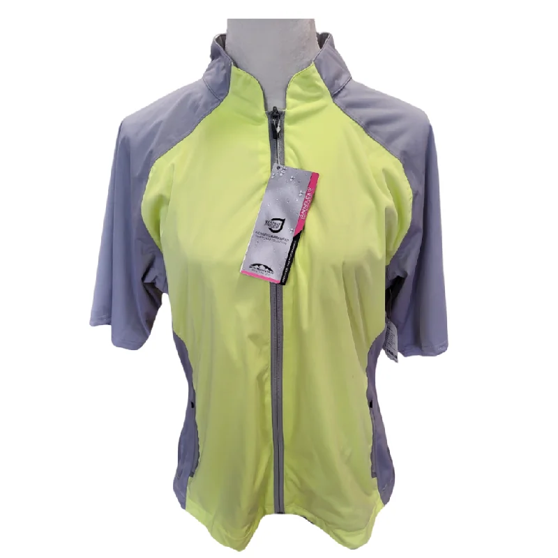 Price Buster New Sun Mountain Women's Rainflex Short Sleeve Rain Jacket Limeade/Gray Size L MSP$150