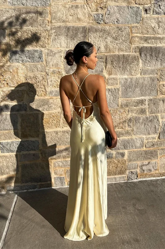 Value Deals Natalia Yellow Maxi Dress