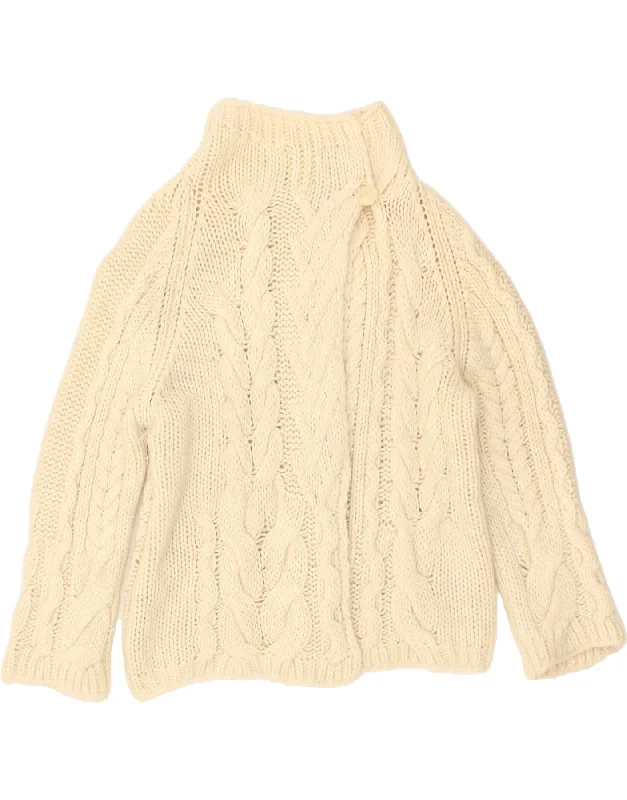Act Now STEFANEL Womens Cardigan Sweater UK 16 Large Beige Wool
