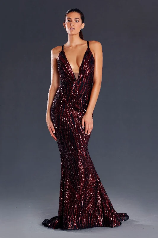 One-DAY Sale Jadore JX098 Jennifer Dress - Wine