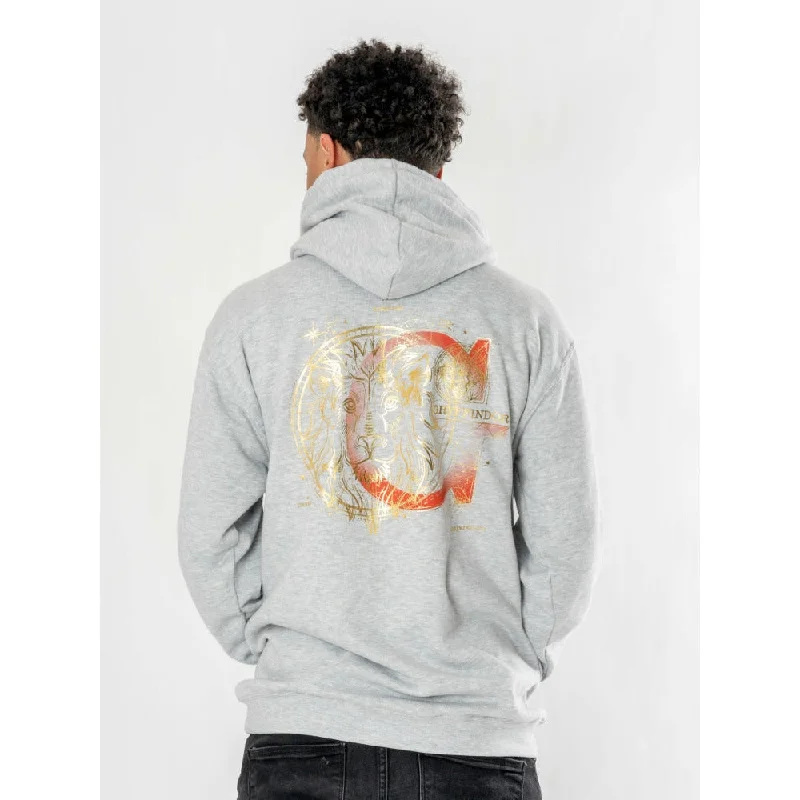 Bargain Prices Harry Potter Unisex Grey Marl Gryffindor Zodiac Hoodie Adult