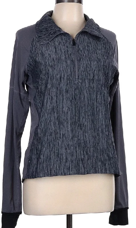 Deal Alert Adidas Gray & Black Raglan Zip Pullover Size L