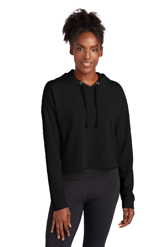 Weekend Deal Sport-Tek  Ladies PosiCharge  Tri-Blend Wicking Fleece Crop Hooded Pullover LST298