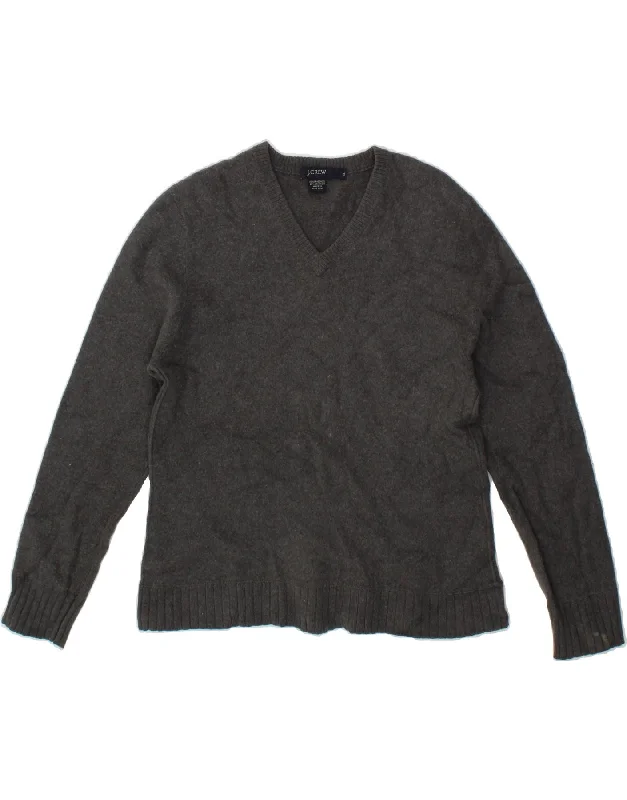 Discount Deals J. CREW Womens V-Neck Jumper Sweater UK 18 XL Grey Cashmere