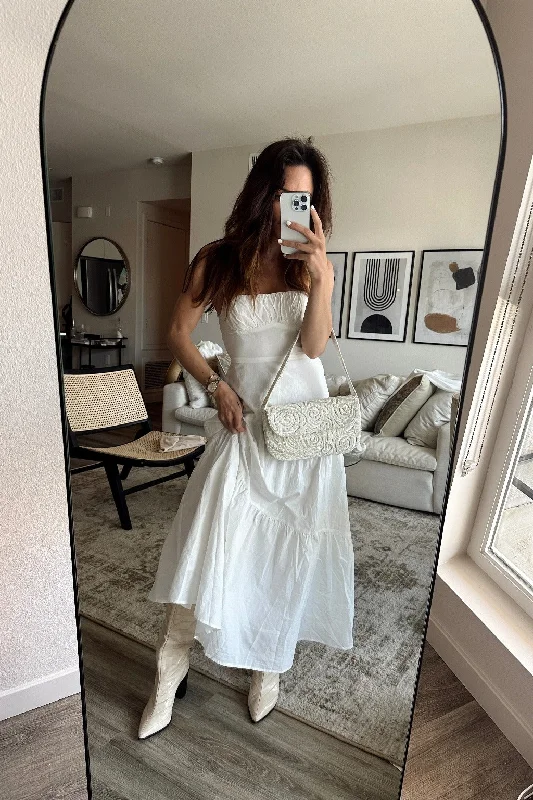 Exclusive Online Offer Magnolia White Linen Maxi Dress