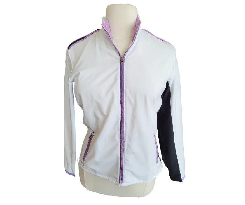 Weekend Deal Tail Full Zip Navy White and Purple Jacket Size L MSP$120