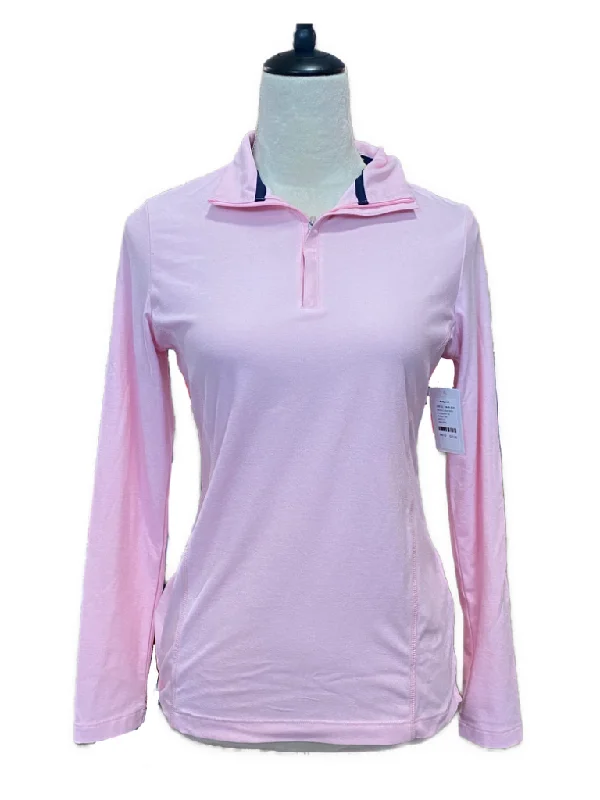 Year-End Clearance Women's Peter Millar Pink Heather Zip Pullover Size S MSP$130