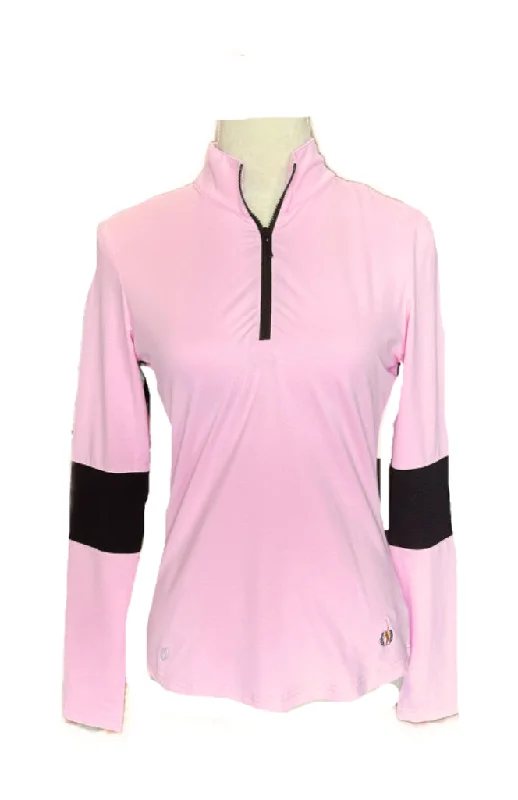 Price Drop GGBlue Luxe Sport Soft Pink & Black Golf Pullover Size XS MSP$89