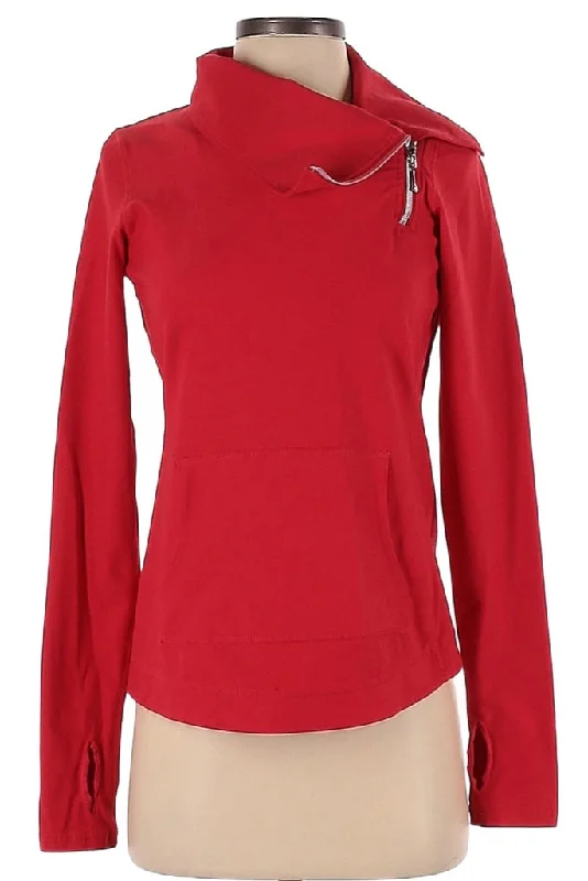 Great Deals Women's Jofit Red Asymmetrical Zip Golf Pullover MSP$100