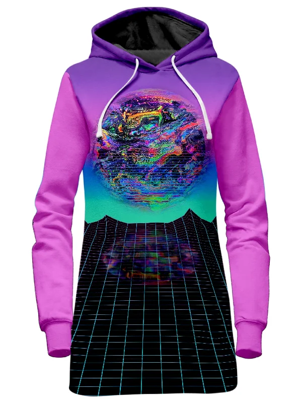Savings Event Psychedelic Outrun Hoodie Dress
