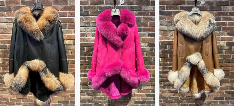 Can't Be Beat Woman's Poncho with Colored Fur
