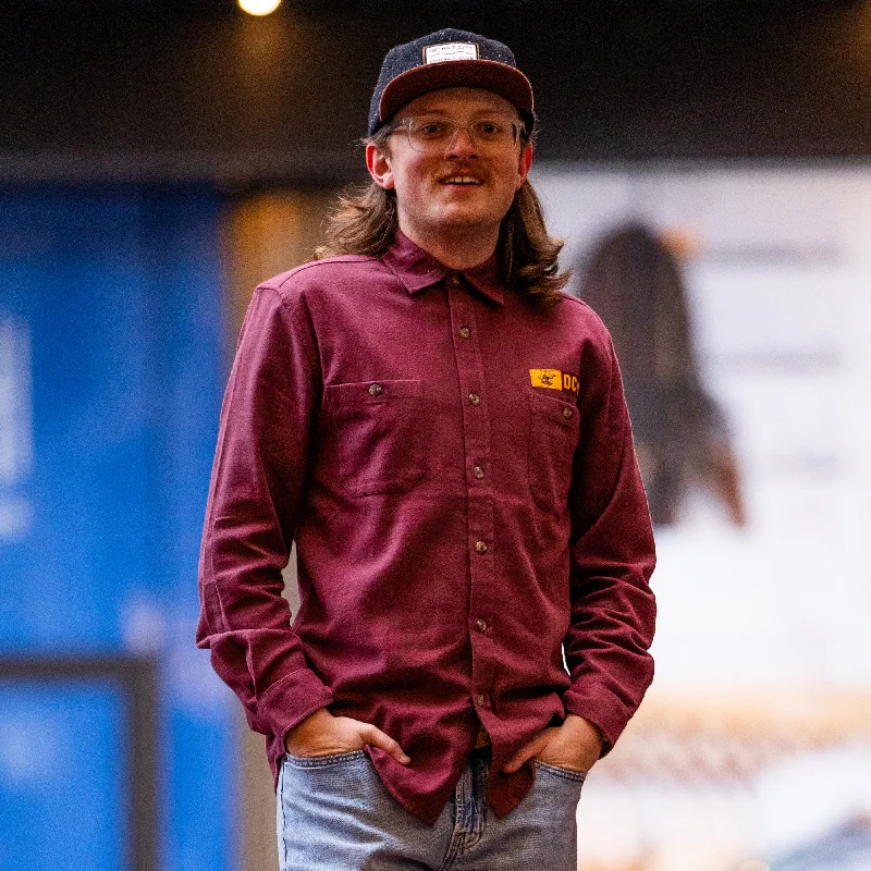 Last Chance Brist Flannel Button Up- Maroon