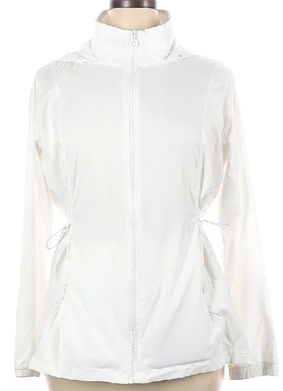 Bonus Savings Tail Activewear White Nola Full-Zip Water Resistant Windbreaker Size XL MSP$93