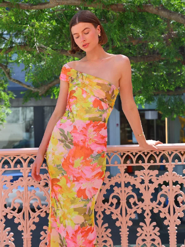 Loyalty Reward By Nicola Paloma Sleeveless Mesh Maxi Dress in Floral Confetti