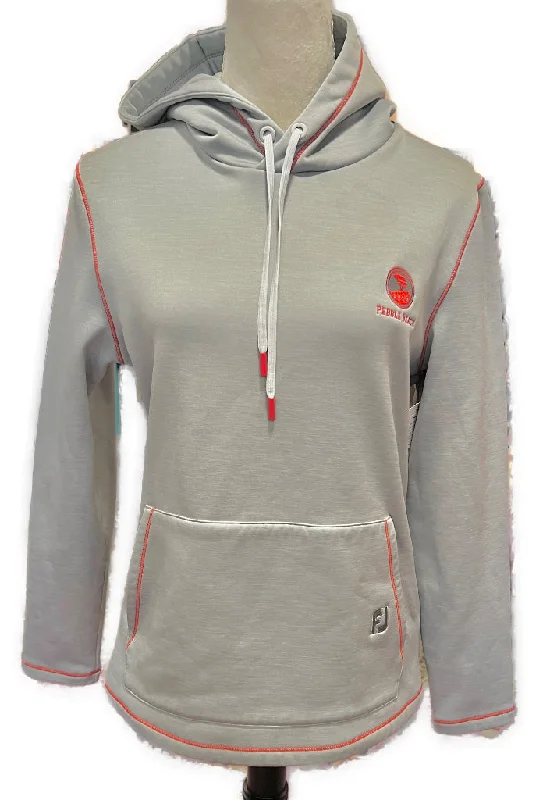 Steals and Deals New Women's Footjoy Gray Gray Heather Hoodie w/ Pebble Beach Logo Size M MSP$125