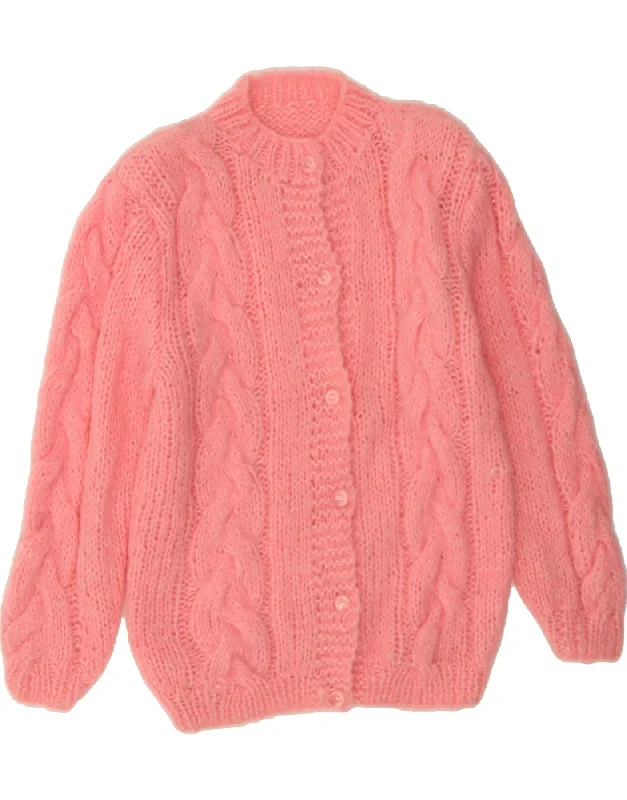 Unmissable Offer VINTAGE Womens Cardigan Sweater UK 14 Medium Pink