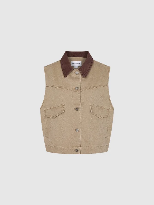 Savings Galore Button Up Loose Lapel Vest