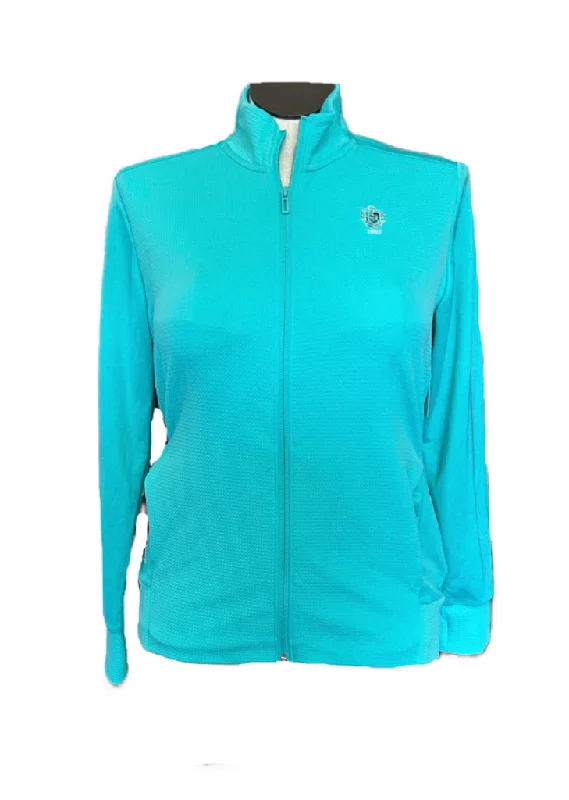 Final Markdown New Adidas Teal Full Zip Textured Pullover Size L MSP $80