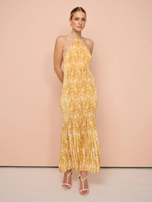 Flash Deals Significant Other Kiara Dress in Gold Lotus