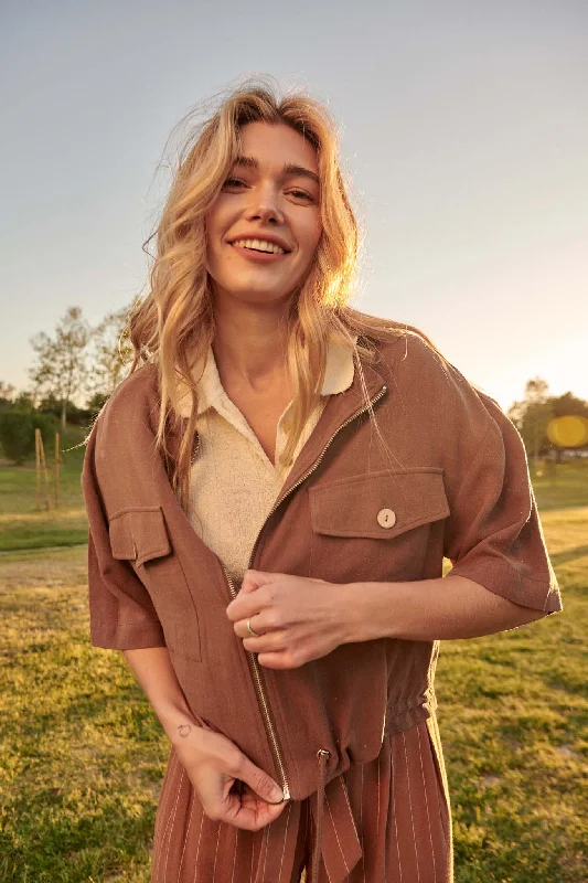 Massive Deals Adventure Awaits Short-Sleeve Drawstring Jacket