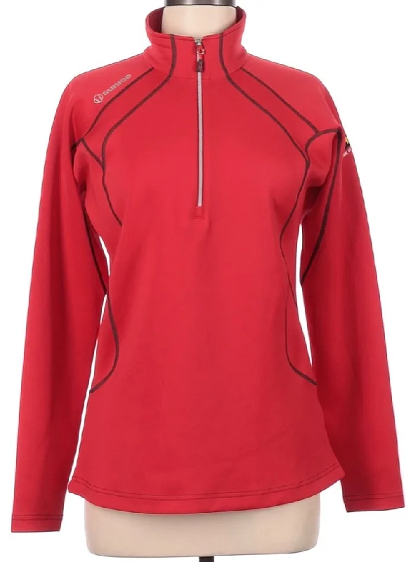 Limited Availability Sunice Women's Red Maddy Lightweight Stretch Thermal Pullover w/ Sleeve Logo Size M. MSP$100