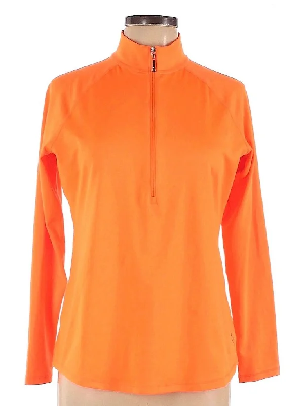 Special Savings Jofit Women's Bright Orange Zip Mock Pullover Size L MSP$