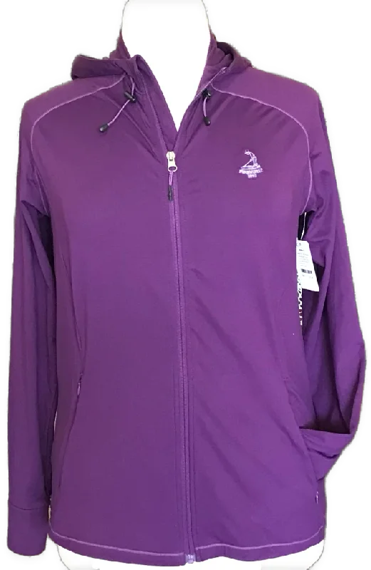 Don't Wait Sun Mountain Purple Full-Zip Hooded Jacket w/ Pinehurst Logo Size XL MSP$95